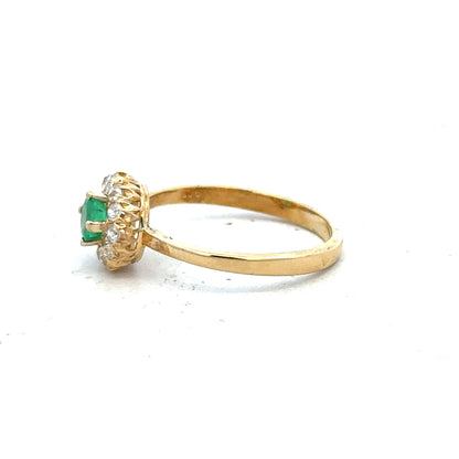 18ct yellow gold diamond ring size P1/2 (sh25756b)
