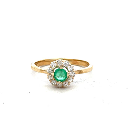 18ct yellow gold diamond ring size P1/2 (sh25756b)