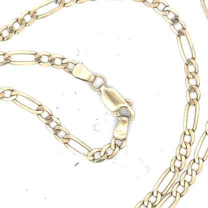 9ct yellow gold figaro chain 5.5g (sh25778b)