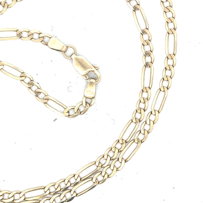 9ct yellow gold figaro chain 5.5g (sh25778b)