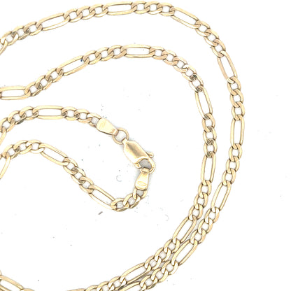 9ct yellow gold figaro chain 5.5g (sh25778b)