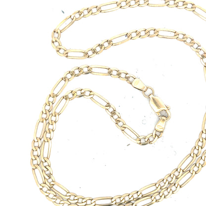 9ct yellow gold figaro chain 5.5g (sh25778b)