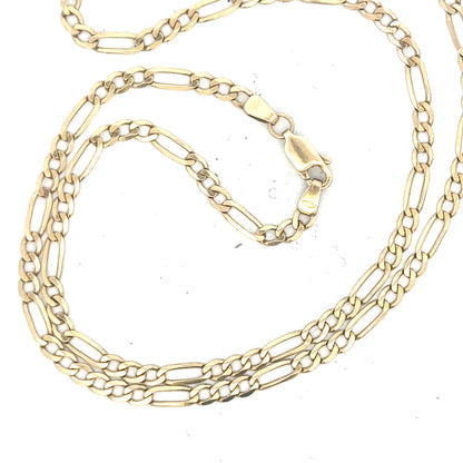 9ct yellow gold figaro chain 5.5g (sh25778b)