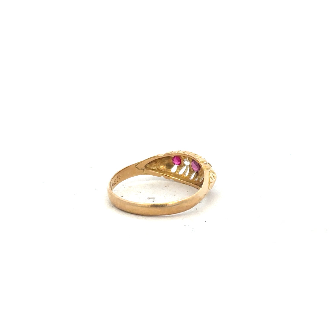 18ct yellow gold diamond ring size O1/2 (sh24559l)