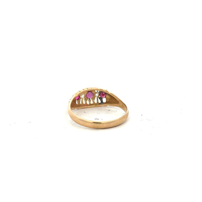 18ct yellow gold diamond ring size O1/2 (sh24559l)