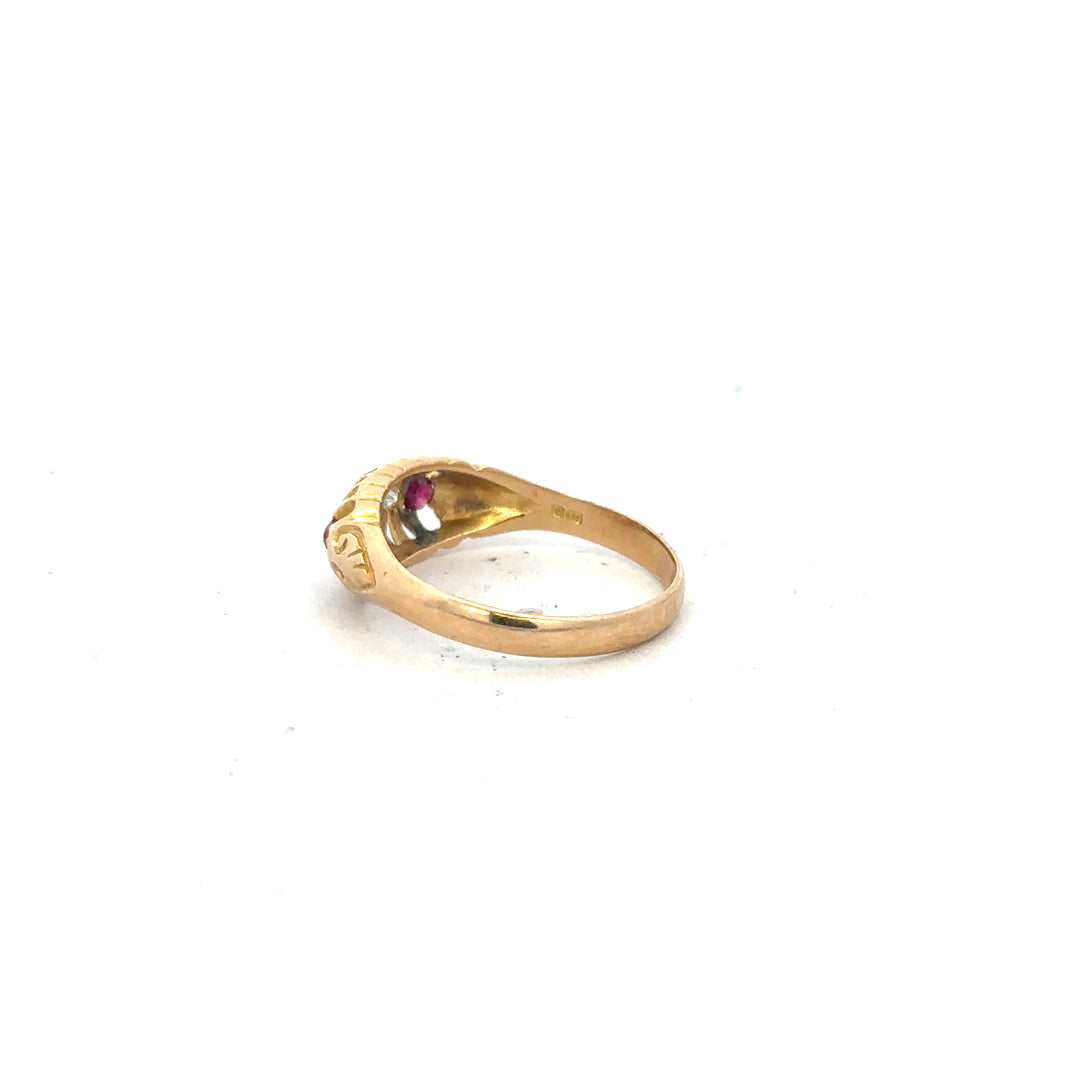18ct yellow gold diamond ring size O1/2 (sh24559l)