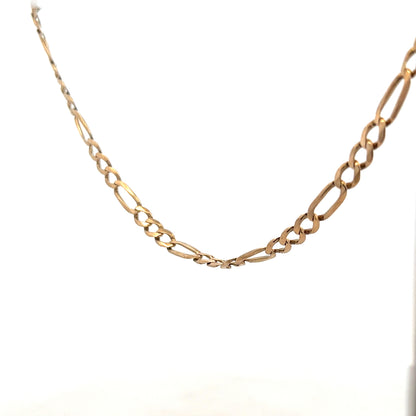 9ct yellow gold figaro chain 25.9g (sh25875b)