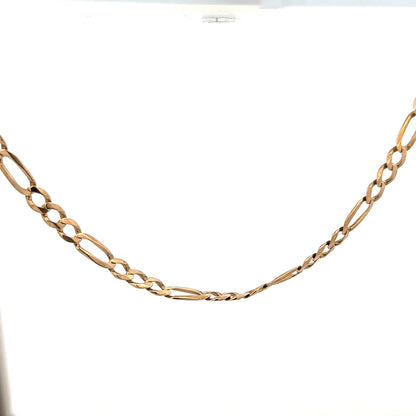 9ct yellow gold figaro chain 25.9g (sh25875b)
