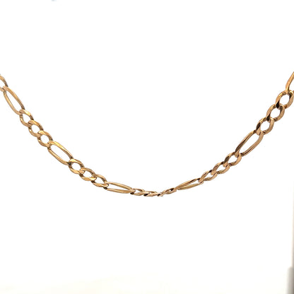 9ct yellow gold figaro chain 25.9g (sh25875b)