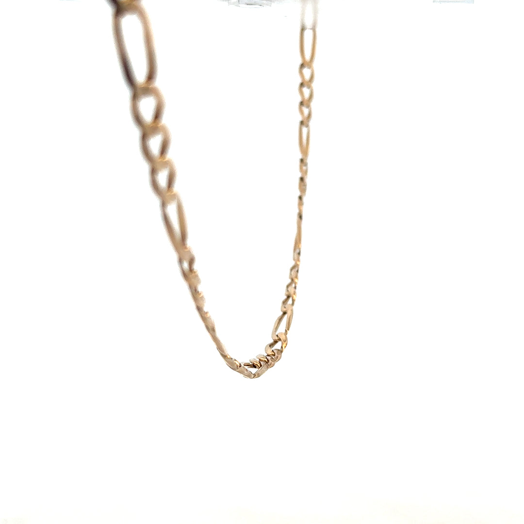 9ct yellow gold figaro chain 25.9g (sh25875b)