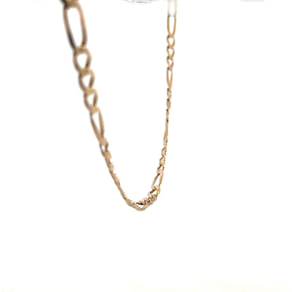 9ct yellow gold figaro chain 25.9g (sh25875b)