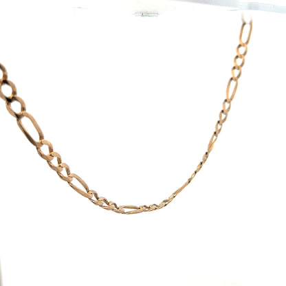 9ct yellow gold figaro chain 25.9g (sh25875b)