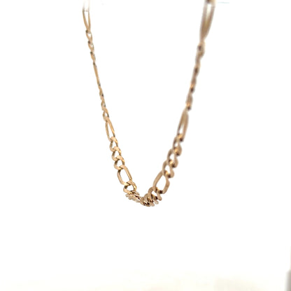 9ct yellow gold figaro chain 25.9g (sh25875b)