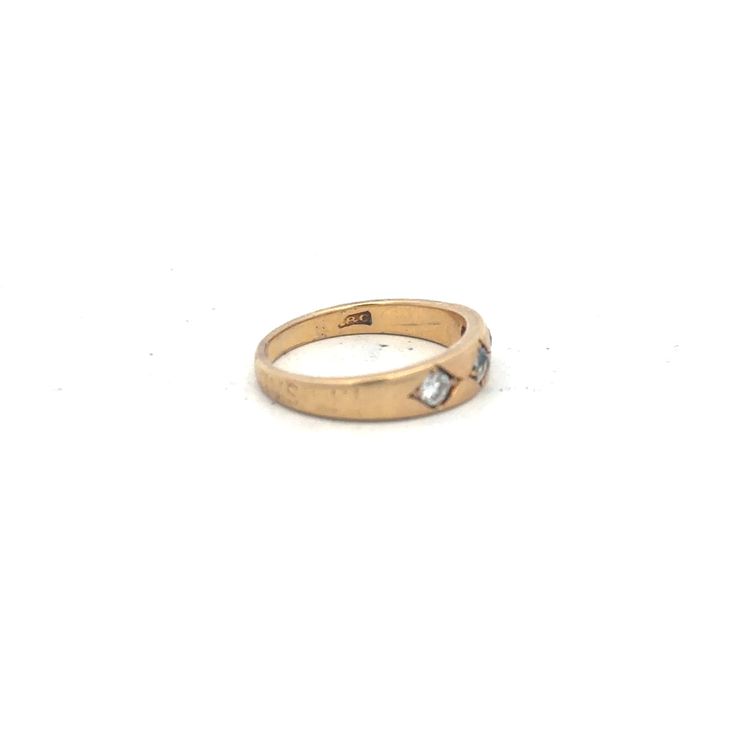 18ct yellow gold diamond ring size K1/2 (sh23955l)