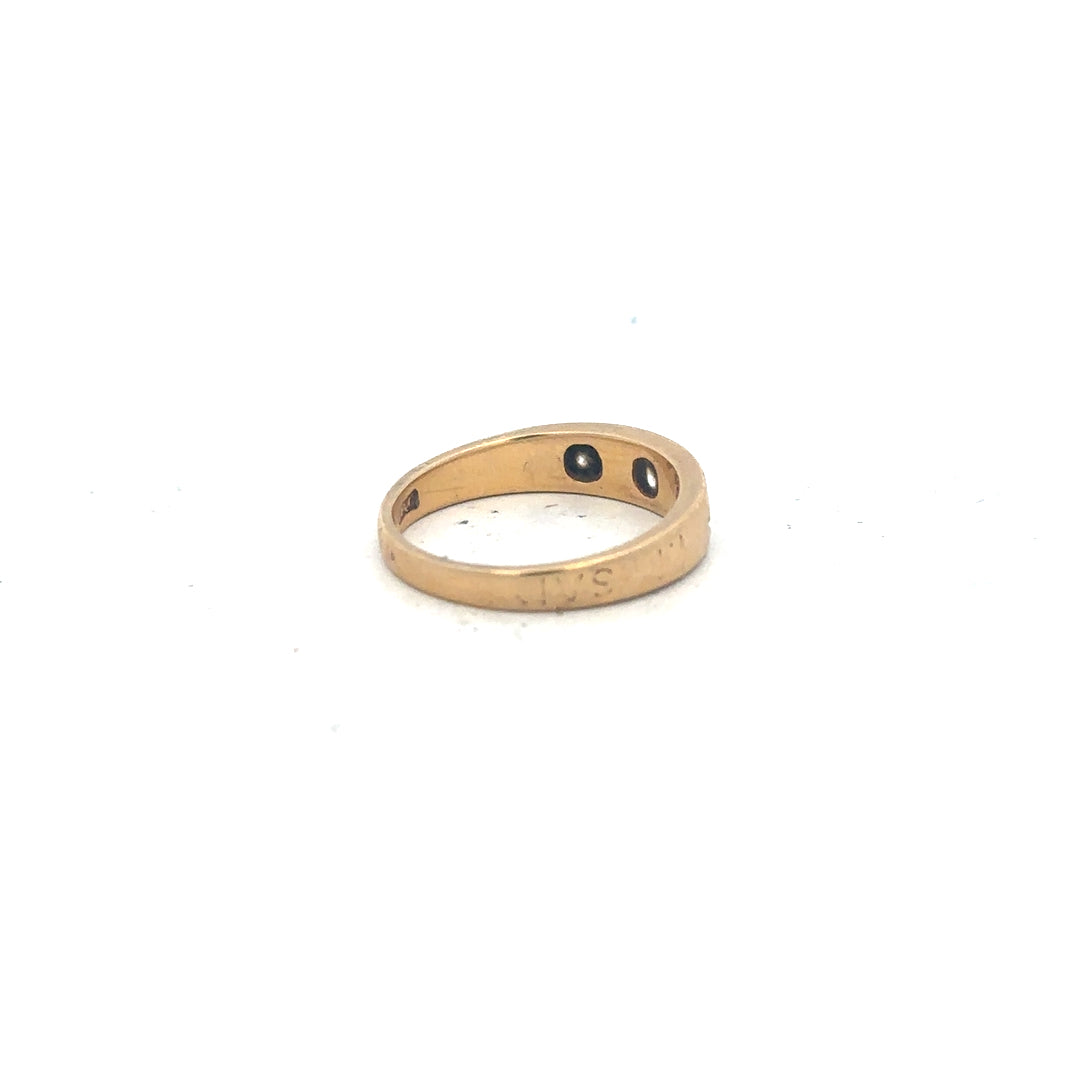 18ct yellow gold diamond ring size K1/2 (sh23955l)