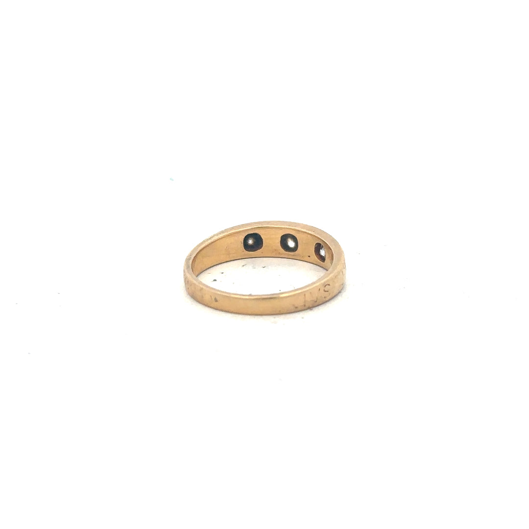 18ct yellow gold diamond ring size K1/2 (sh23955l)