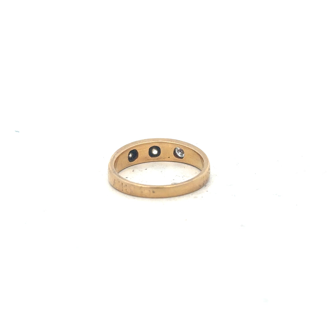 18ct yellow gold diamond ring size K1/2 (sh23955l)