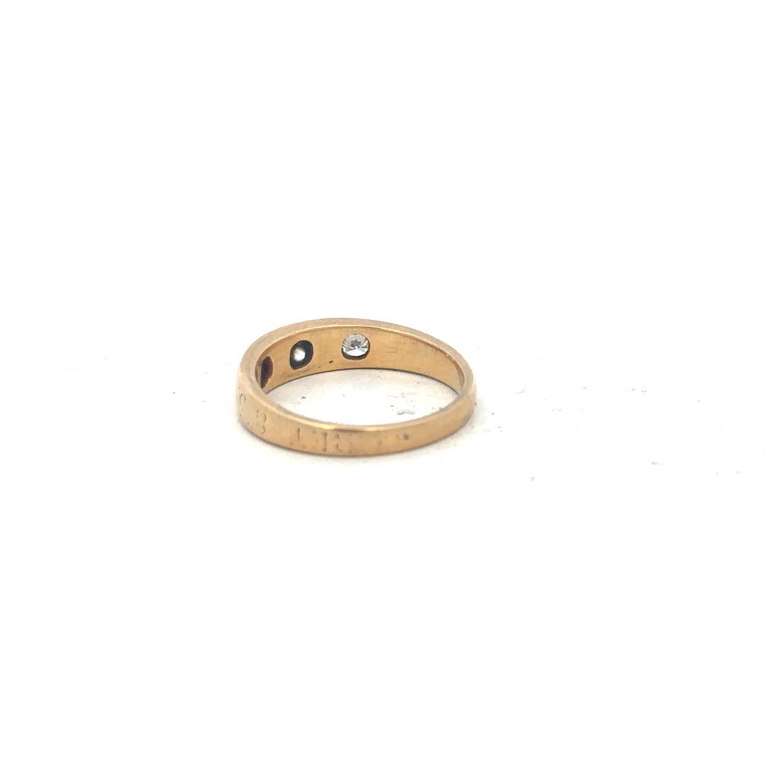 18ct yellow gold diamond ring size K1/2 (sh23955l)