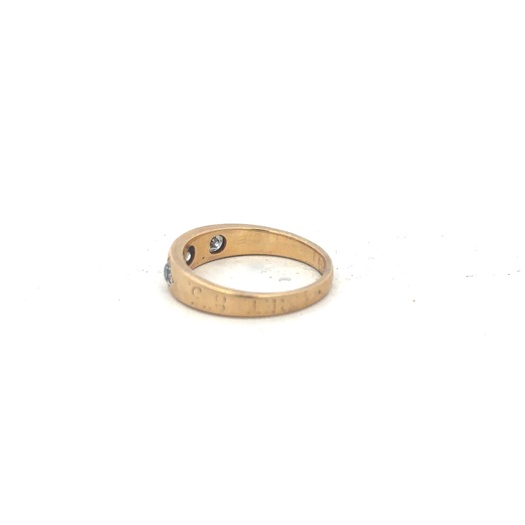 18ct yellow gold diamond ring size K1/2 (sh23955l)