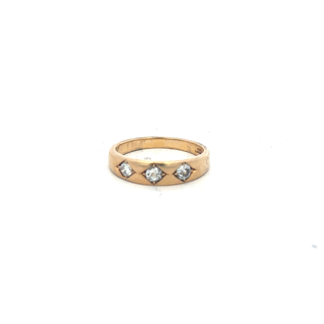 18ct yellow gold diamond ring size K1/2 (sh23955l)