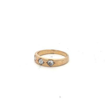 18ct yellow gold diamond ring size K1/2 (sh23955l)