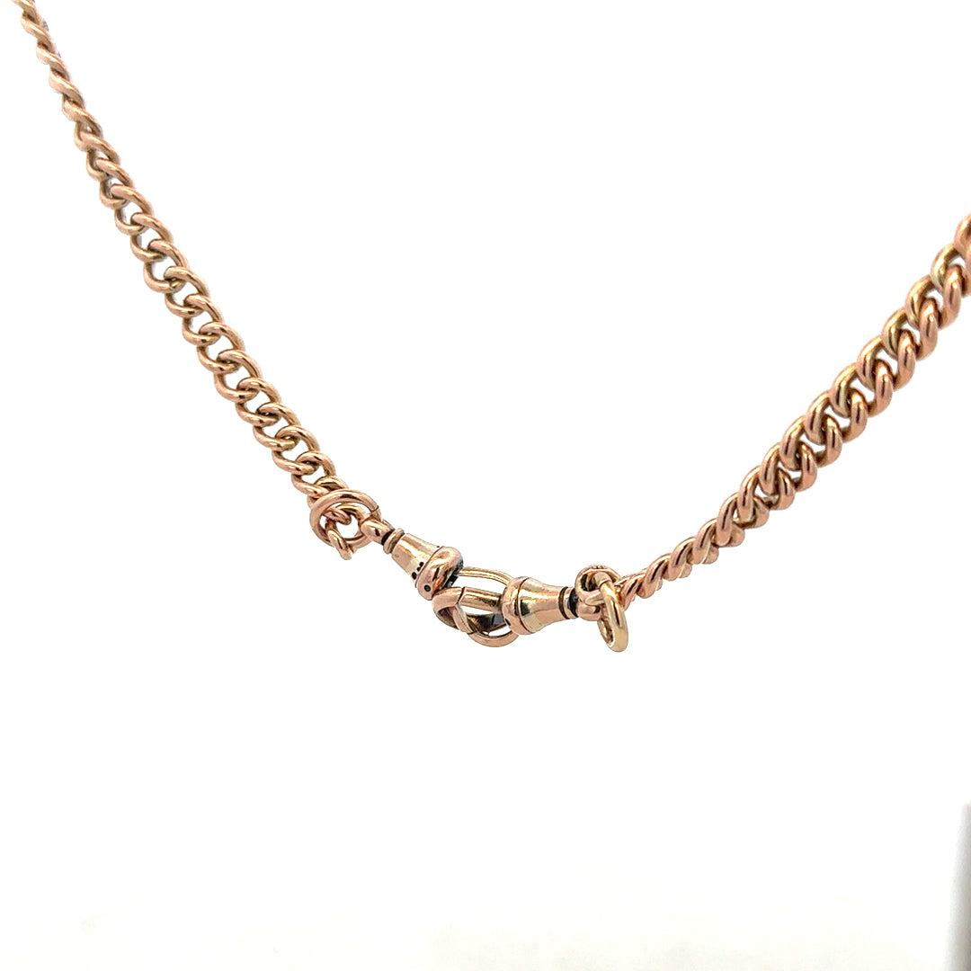 9ct yellow gold albert chain 45.6g (sh25992b)