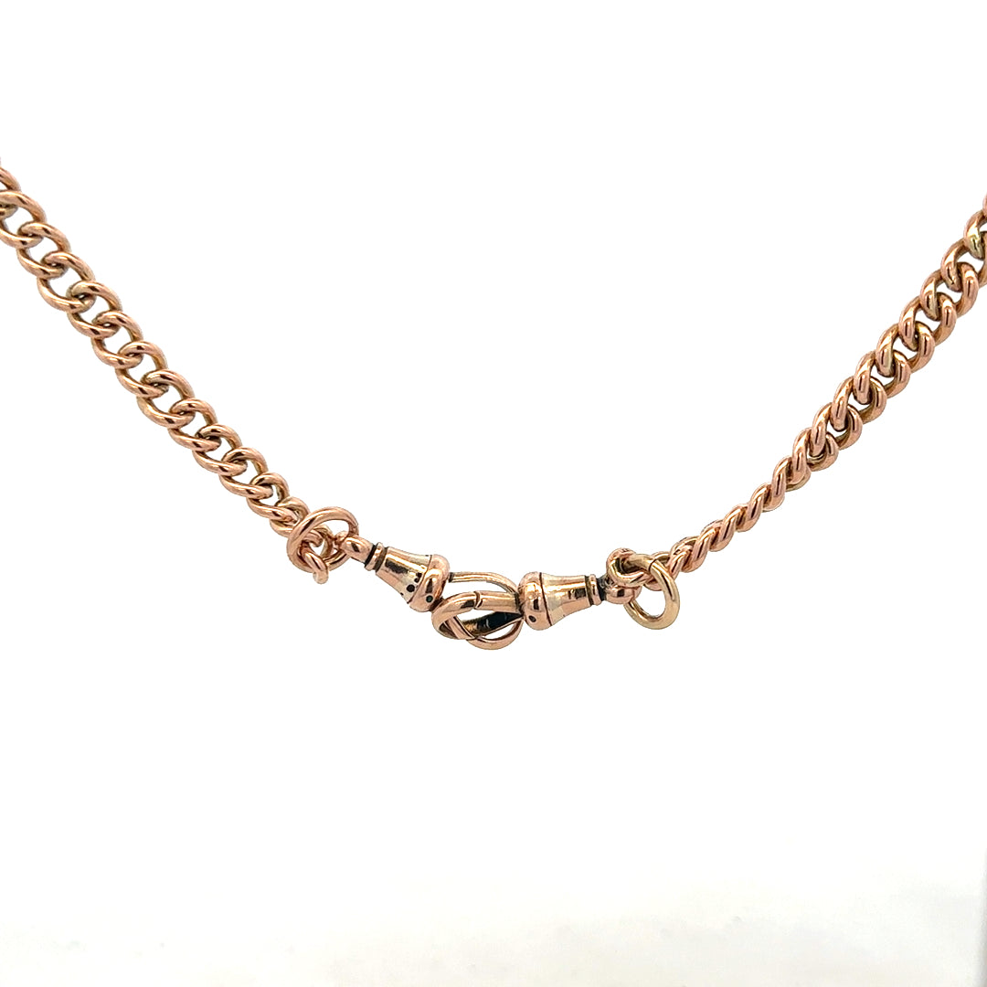 9ct yellow gold albert chain 45.6g (sh25992b)