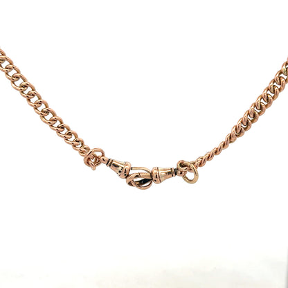 9ct yellow gold albert chain 45.6g (sh25992b)