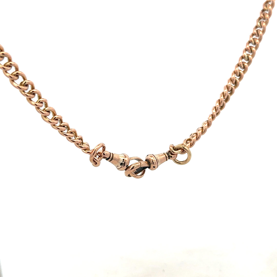 9ct yellow gold albert chain 45.6g (sh25992b)