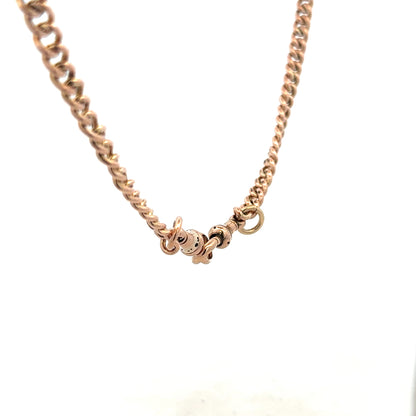 9ct yellow gold albert chain 45.6g (sh25992b)