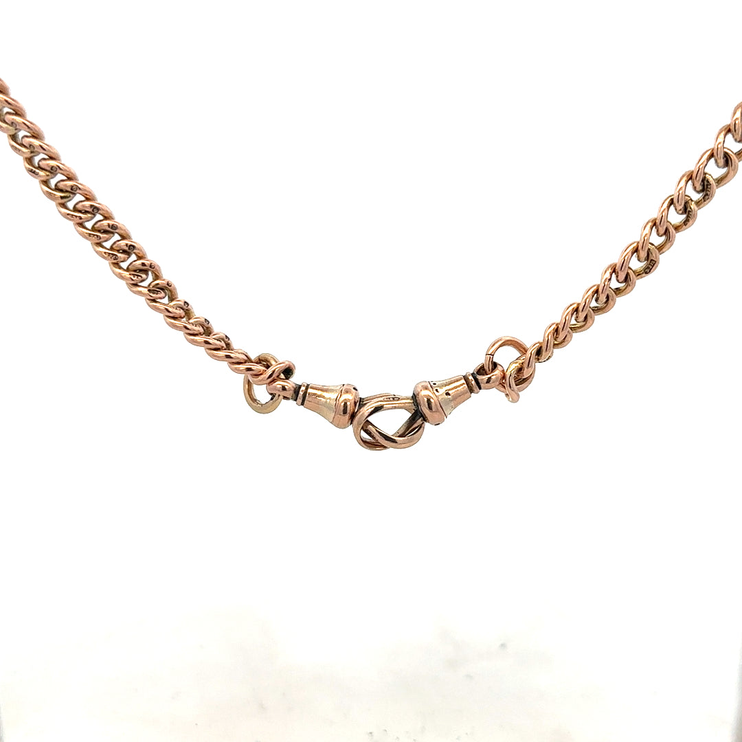 9ct yellow gold albert chain 45.6g (sh25992b)