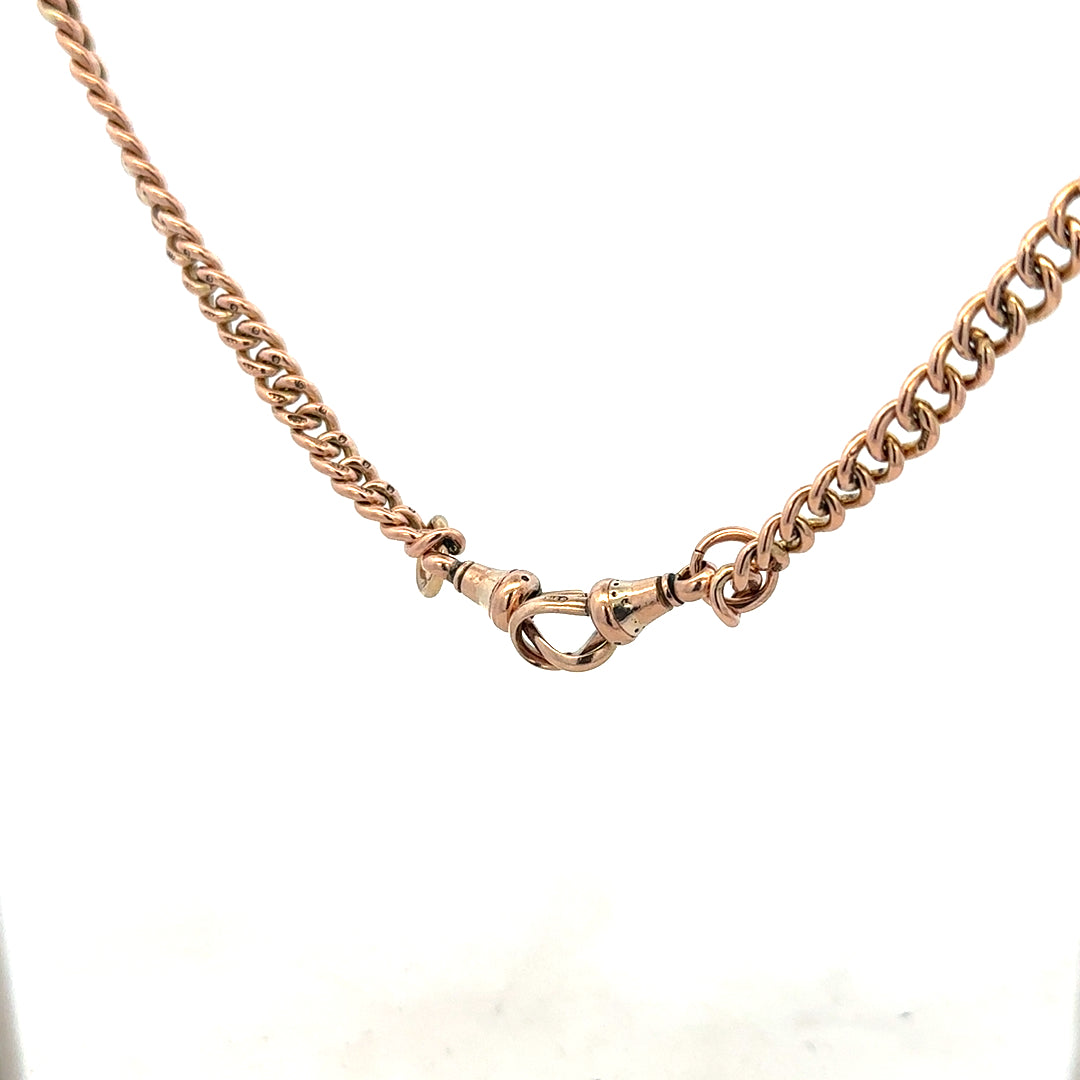 9ct yellow gold albert chain 45.6g (sh25992b)