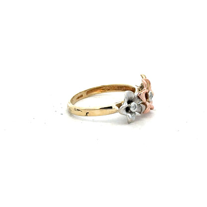 14ct yellow gold diamond ring size L (sh24824l)
