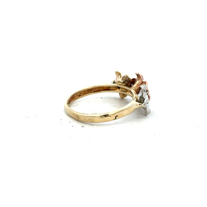 14ct yellow gold diamond ring size L (sh24824l)