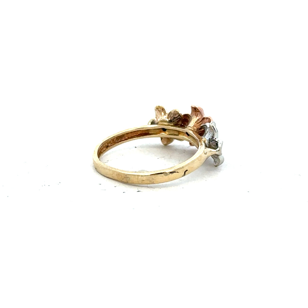 14ct yellow gold diamond ring size L (sh24824l)