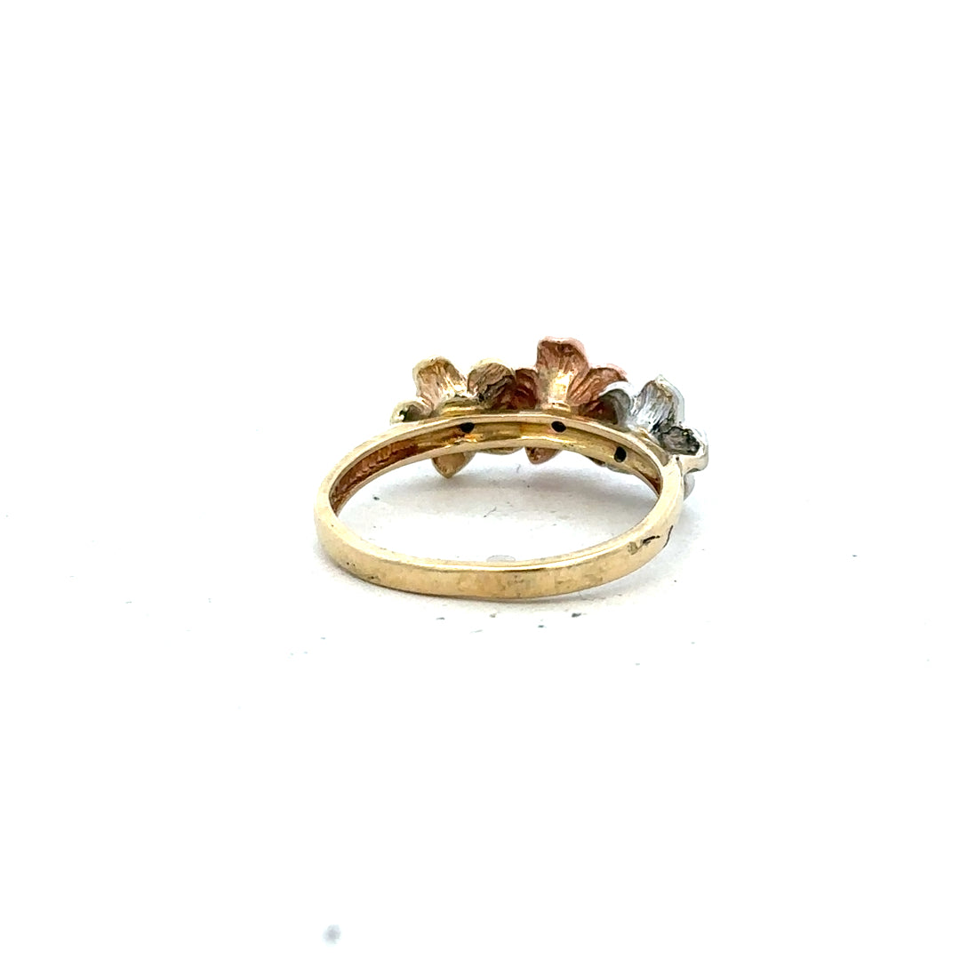 14ct yellow gold diamond ring size L (sh24824l)