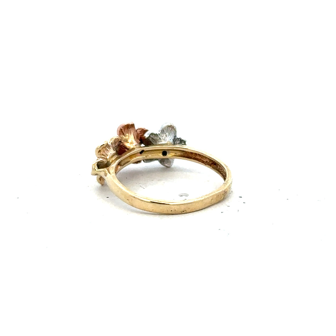 14ct yellow gold diamond ring size L (sh24824l)