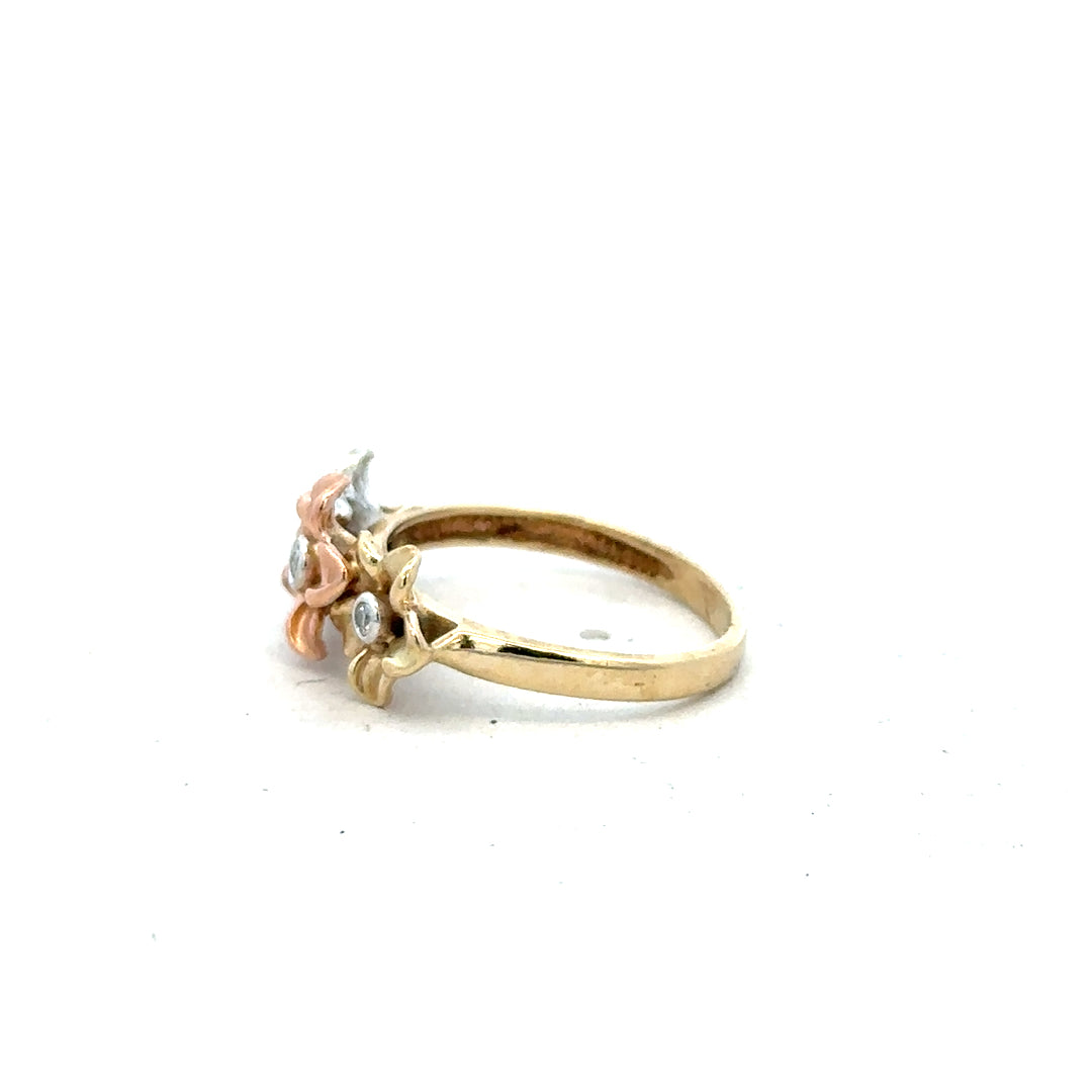 14ct yellow gold diamond ring size L (sh24824l)