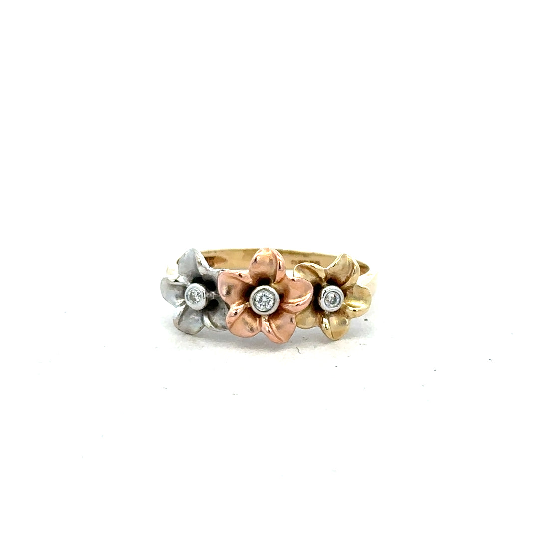 14ct yellow gold diamond ring size L (sh24824l)
