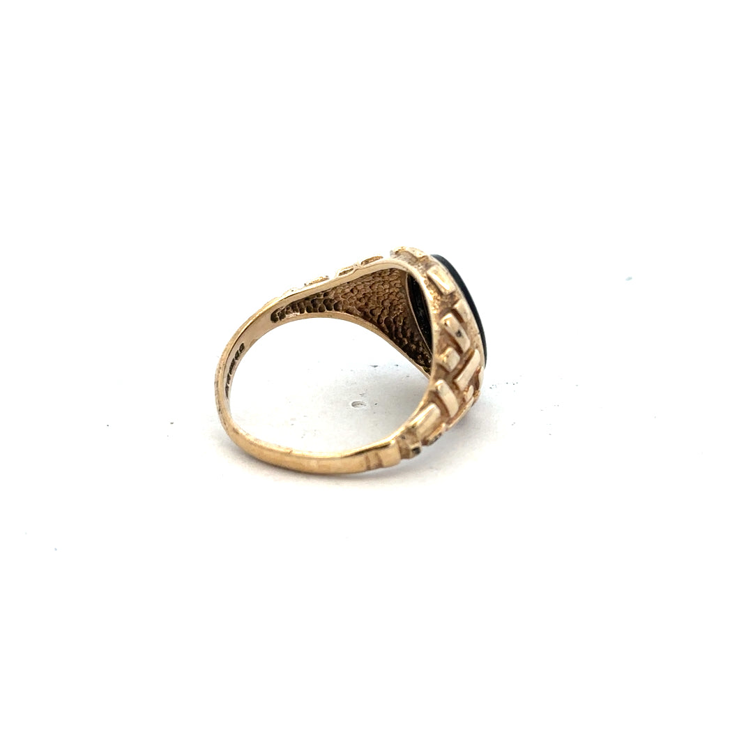 9ct yellow gold ring size W (sh26158b)