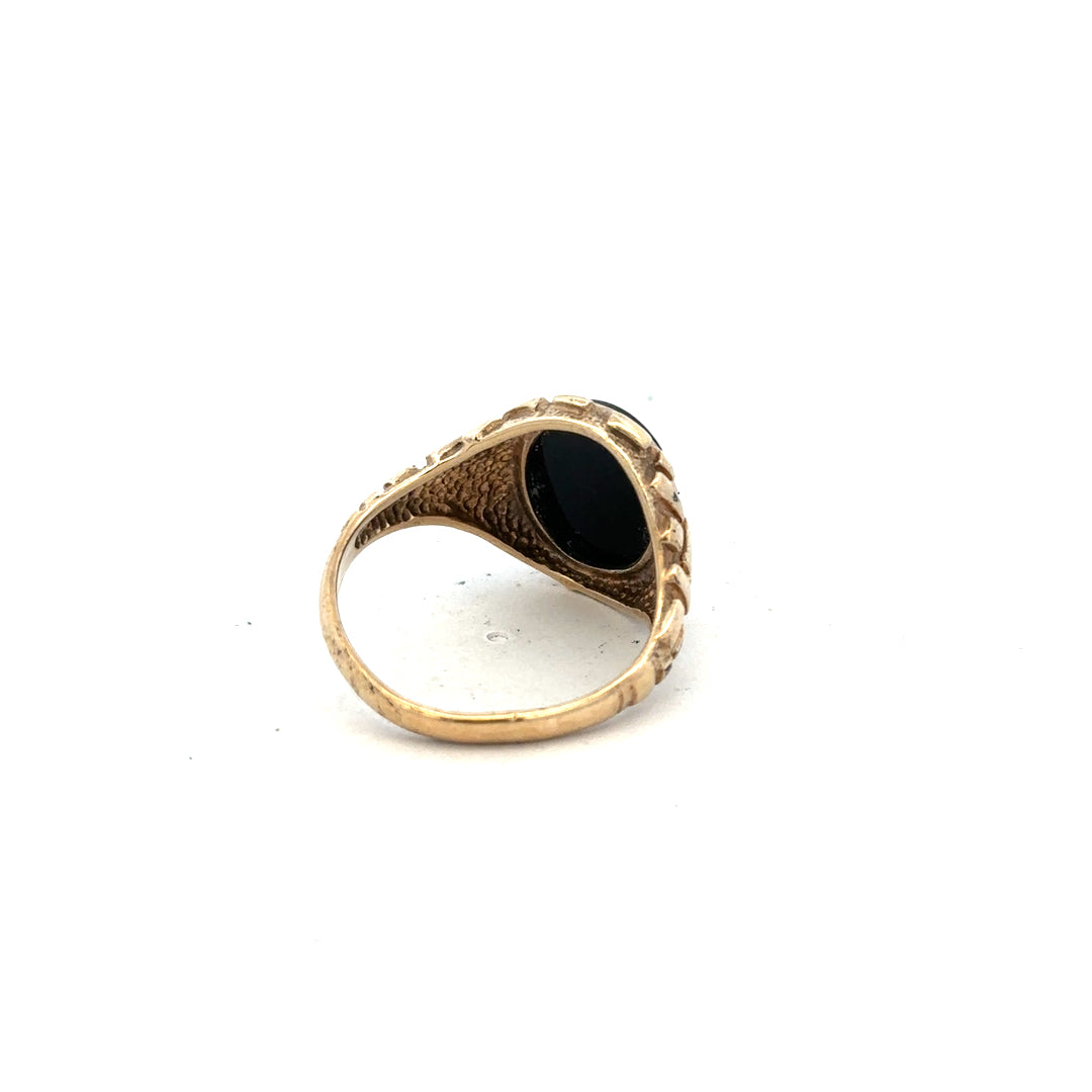 9ct yellow gold ring size W (sh26158b)