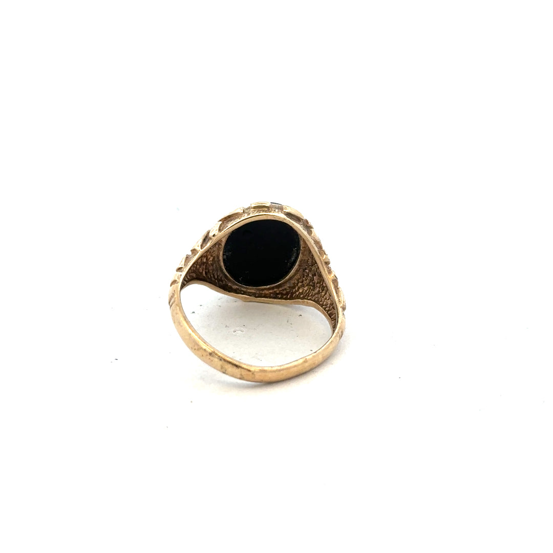 9ct yellow gold ring size W (sh26158b)