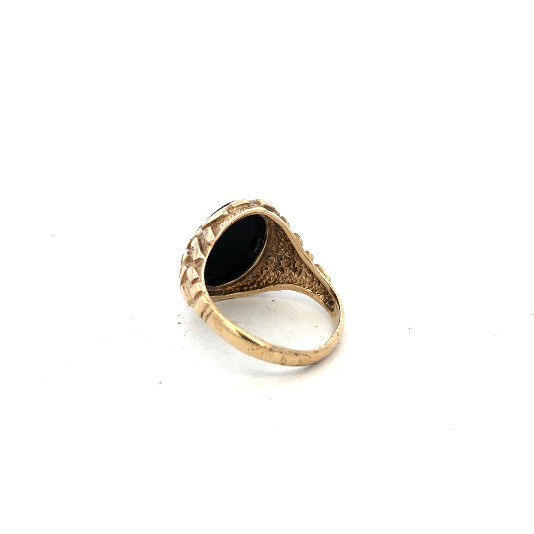 9ct yellow gold ring size W (sh26158b)