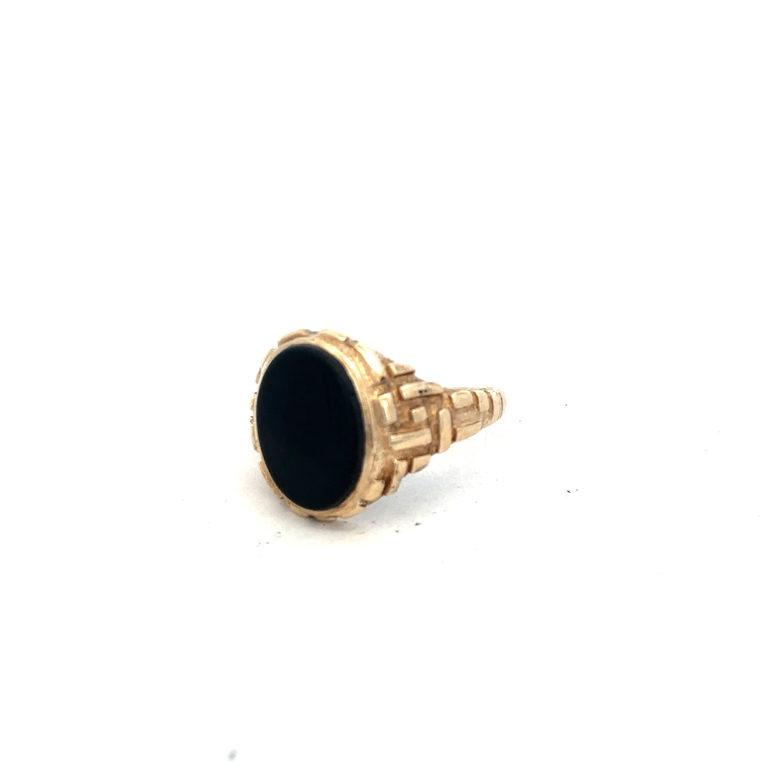 9ct yellow gold ring size W (sh26158b)