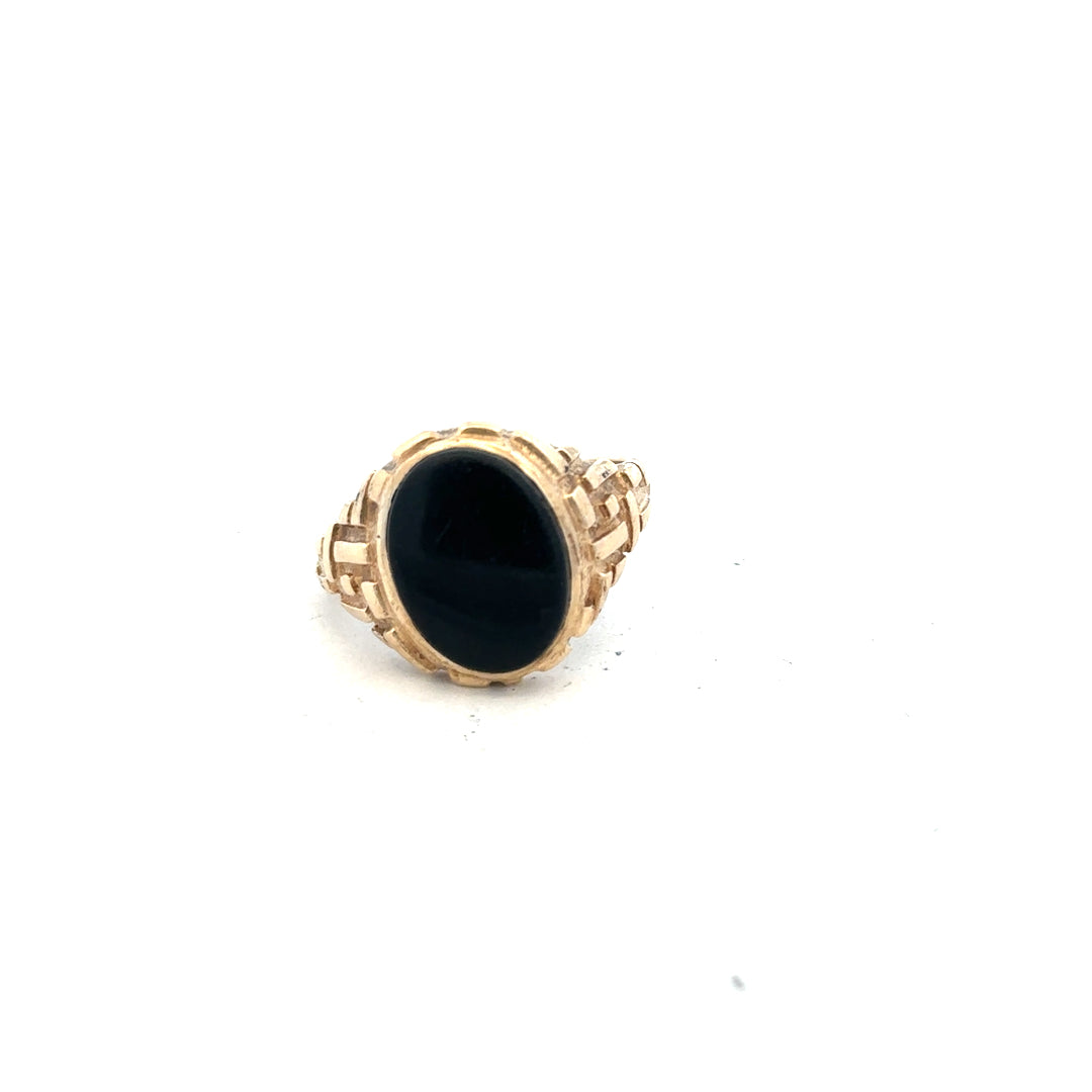 9ct yellow gold ring size W (sh26158b)