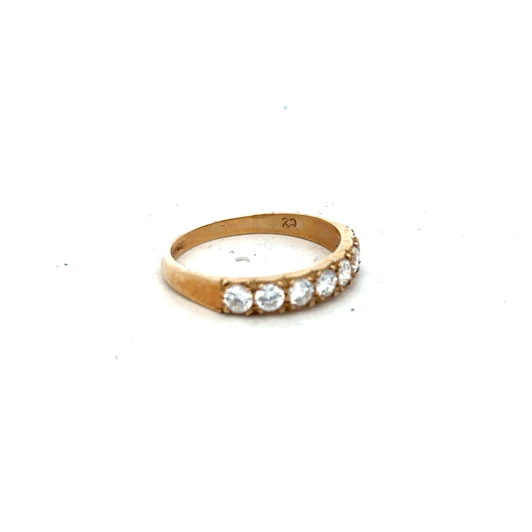 9ct yellow gold ring size N (sh26182b)