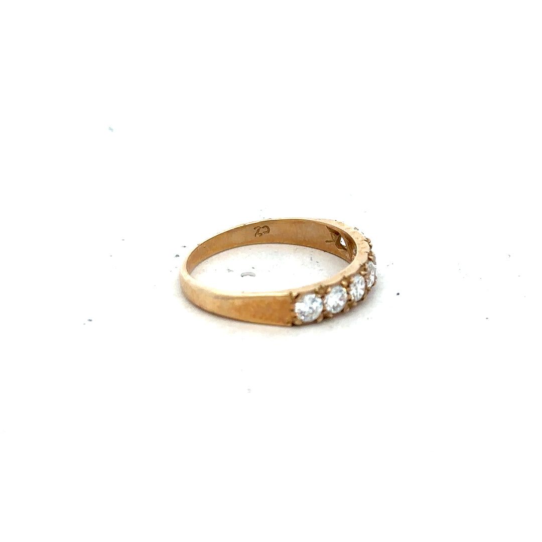 9ct yellow gold ring size N (sh26182b)