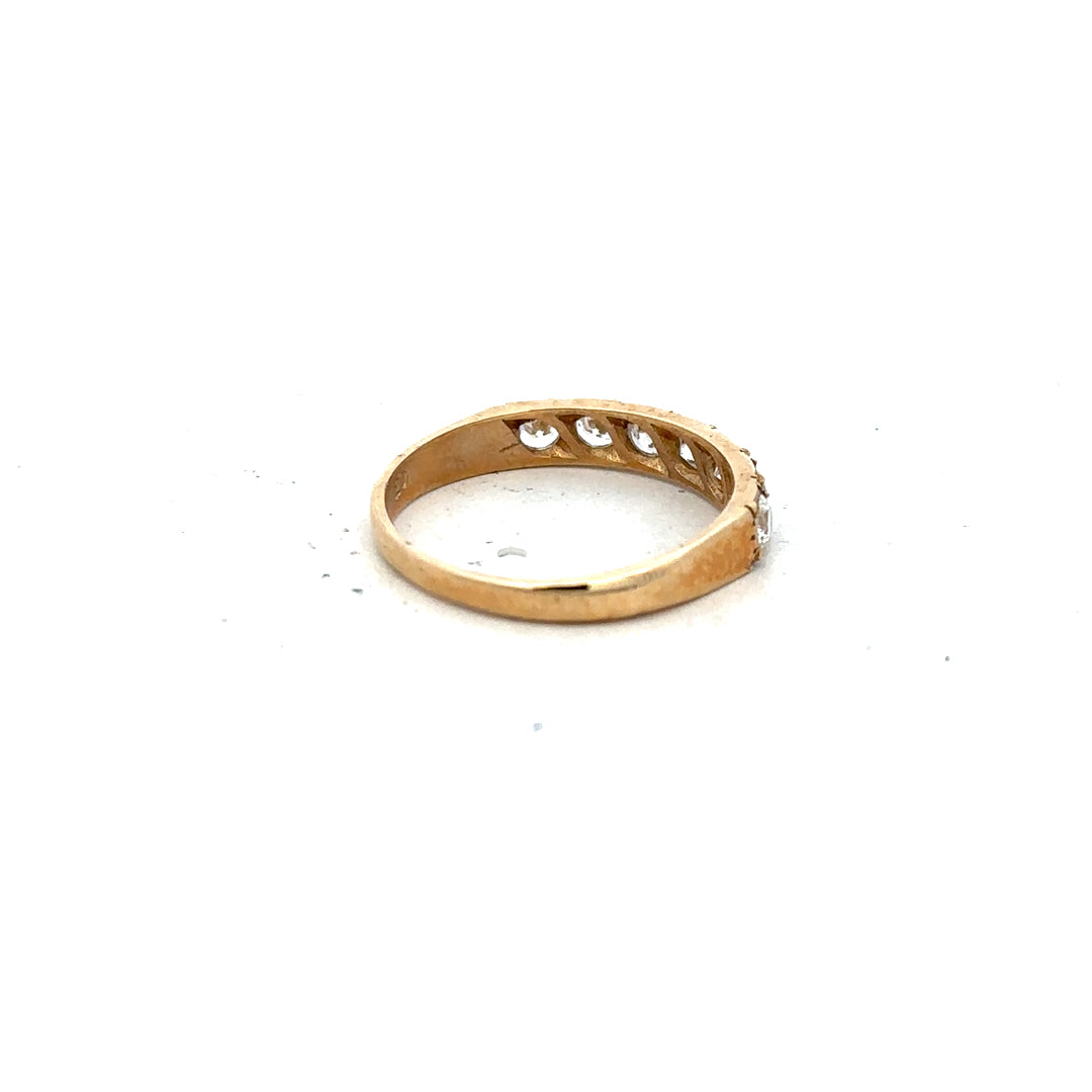 9ct yellow gold ring size N (sh26182b)