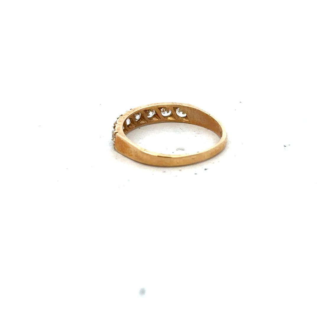 9ct yellow gold ring size N (sh26182b)