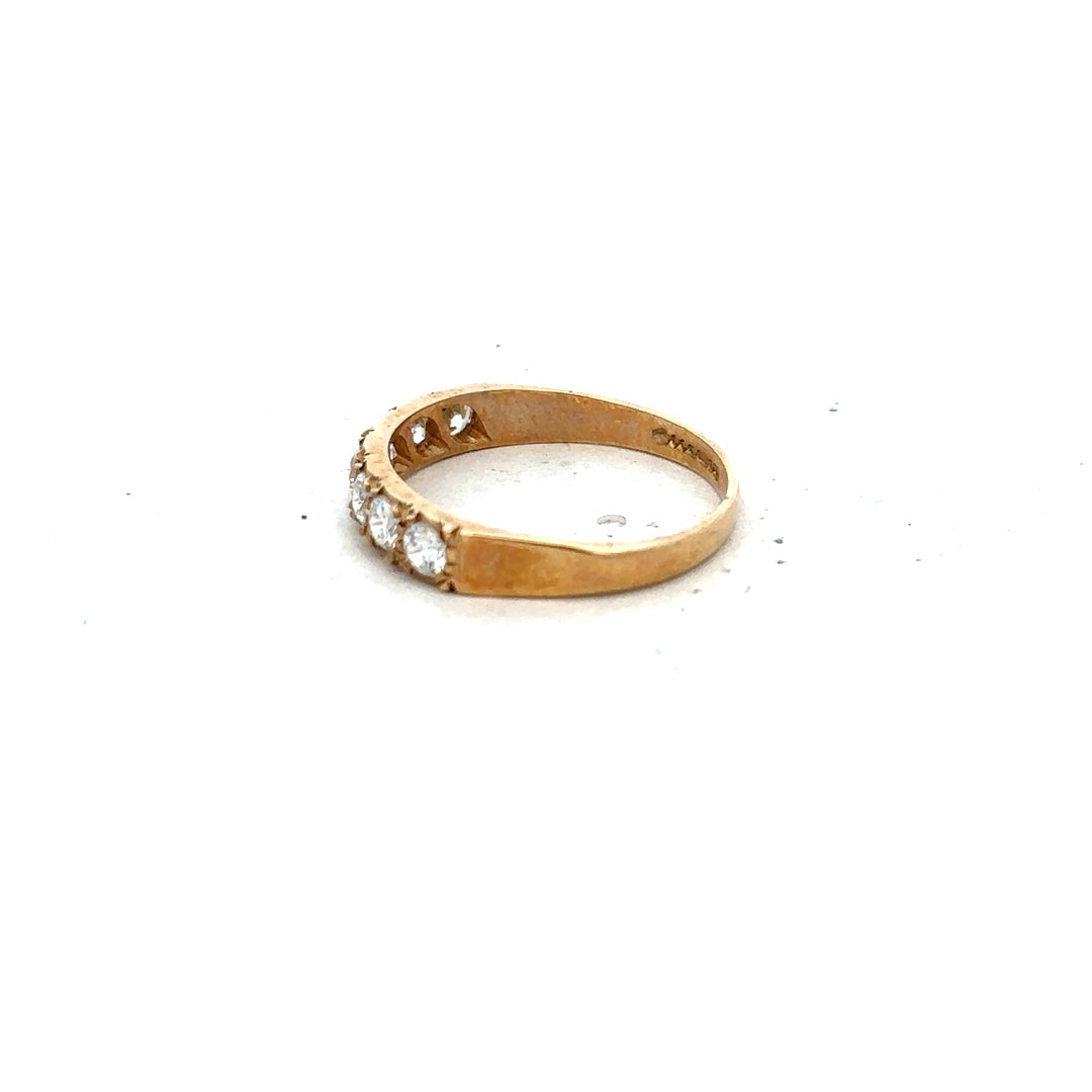 9ct yellow gold ring size N (sh26182b)